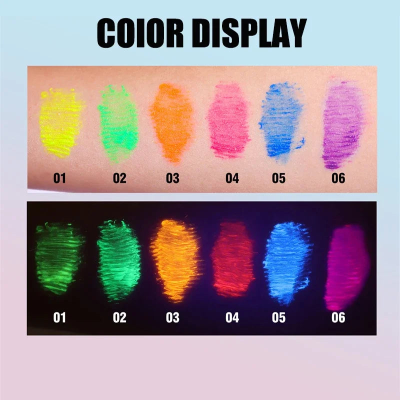 Neon Fluorescence Mascara – Waterproof, No Smudge, Fast Dry Colored Mascara Qme
