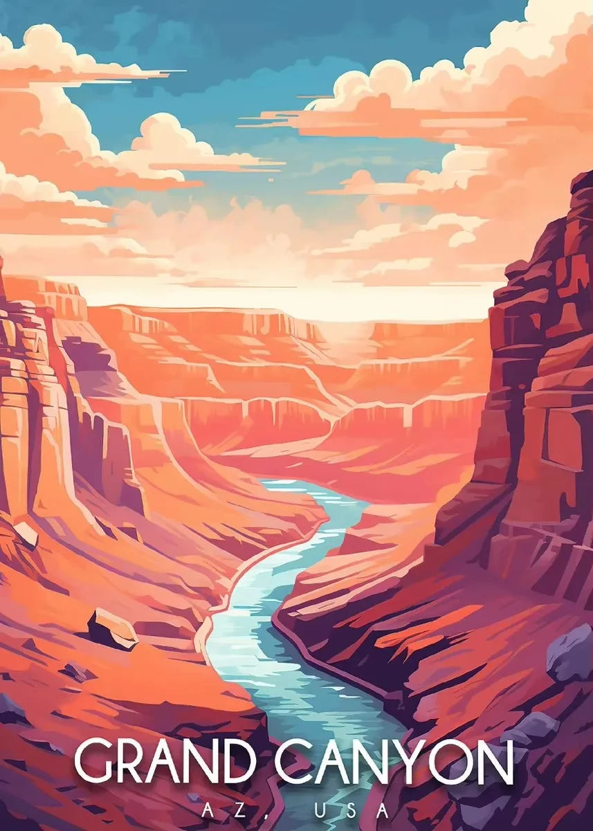 National Park Travel Poster Canvas Wall Art – Unframed Print Canvas Wall Art Qst 20X30cm No Framed M