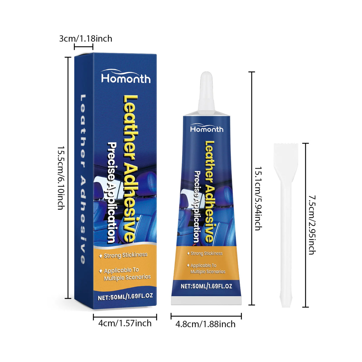 50g Waterproof Leather Repair Glue – Strong Bond Car & Furniture Leather Repair Adhesive Qst