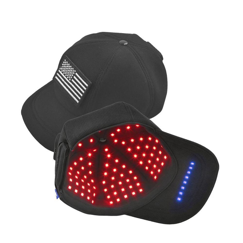 120-LED Red & Blue Light Therapy Hair Growth Cap 660nm 850nm Light Therapy Hair Cap Qst