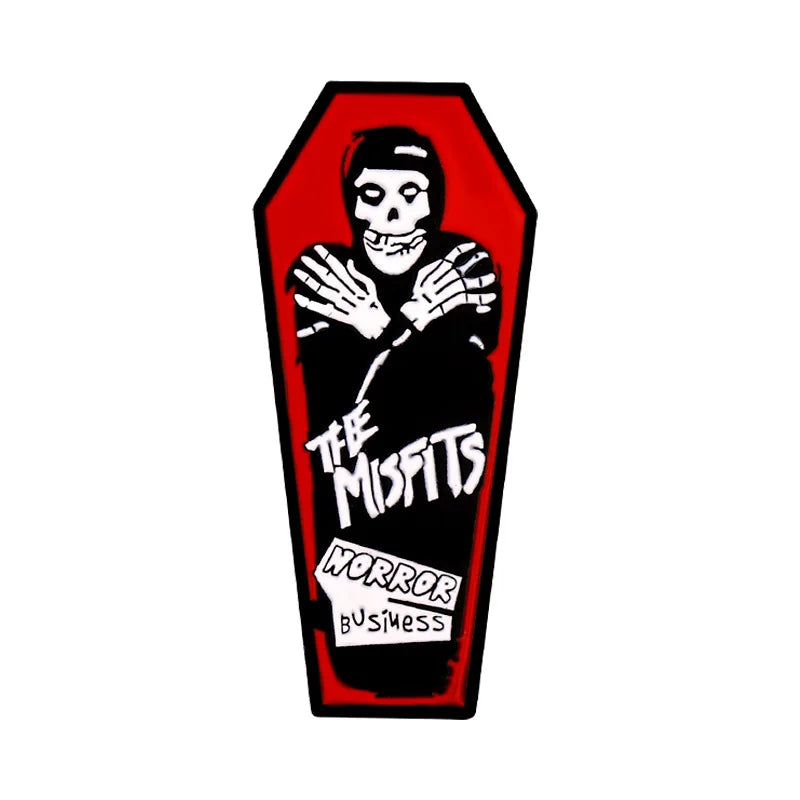 Rock Punk Enamel Lapel Pin – Music Club Horror Brooch Badge Enamel Lapel Pin Qme style 1