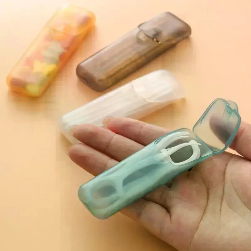 Mini Transparent Travel Storage Box – Toothpick & Swab Holder Travel Storage Box Qme