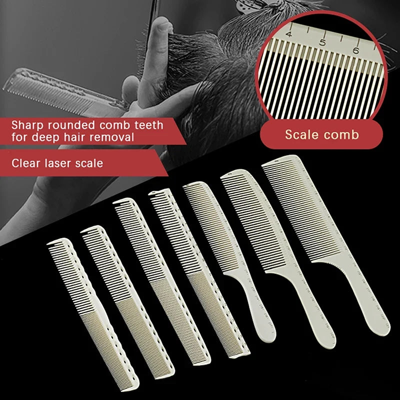 Professional Barber Comb with Integrated Laser Scale Ruler Barber Styling Comb Qme