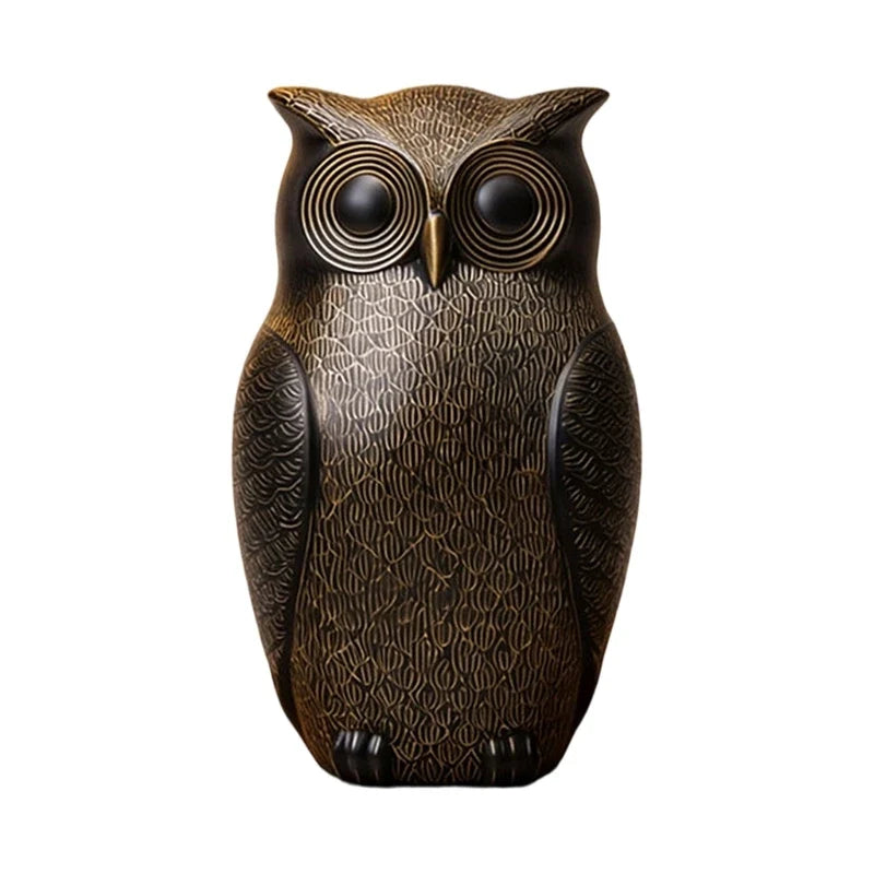 Owl Resin Bird Figurine Statue – Home Decor & Gift Decorative Figurine Qme CN