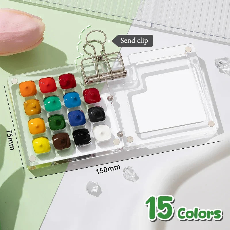 Travel Watercolour Paint Palette – Mini Pocket Artist Set Watercolour Paint Set Qme A2