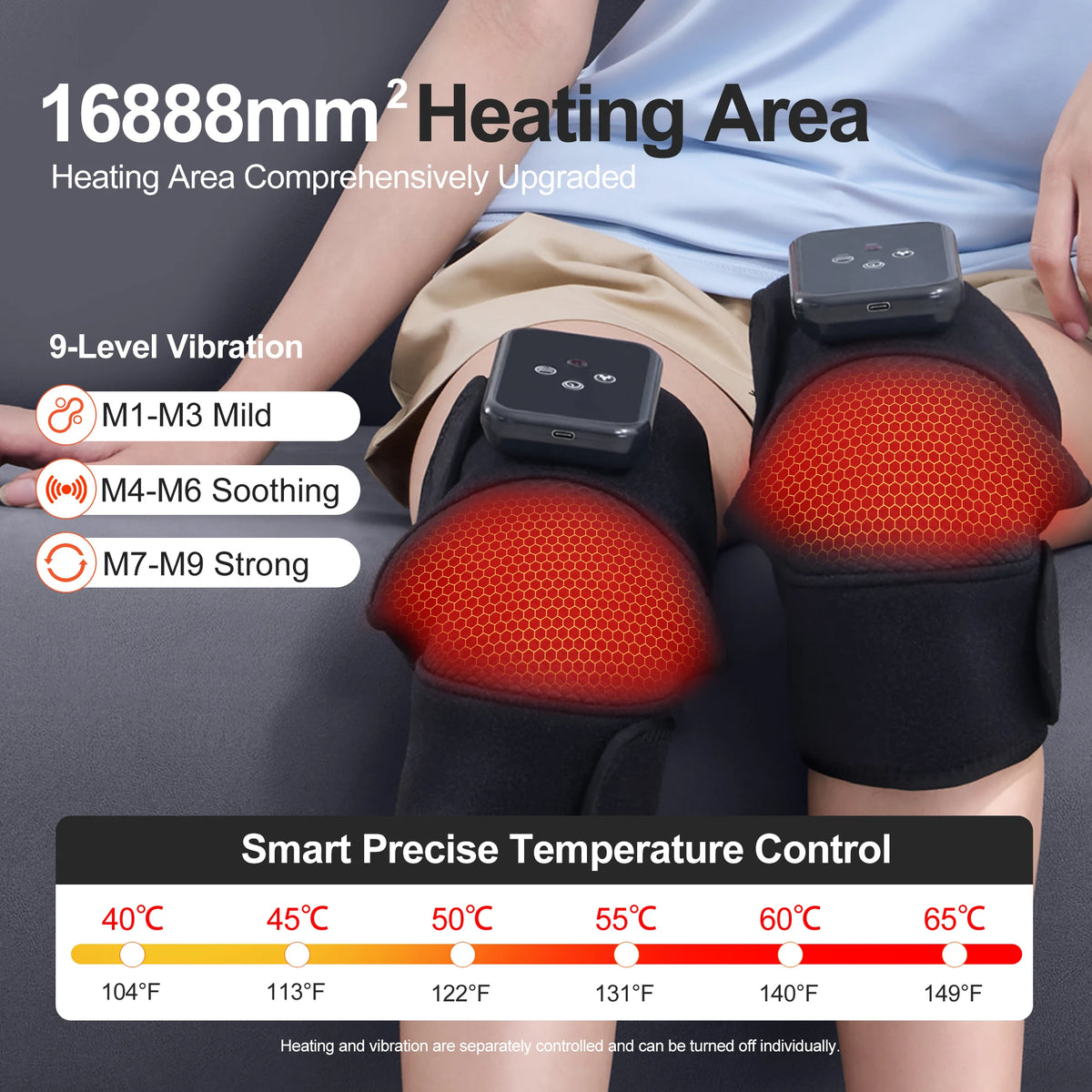 LEERCON 3-in-1 Heated Knee Elbow Shoulder Wrap Massager Heated Massage Wrap Qst