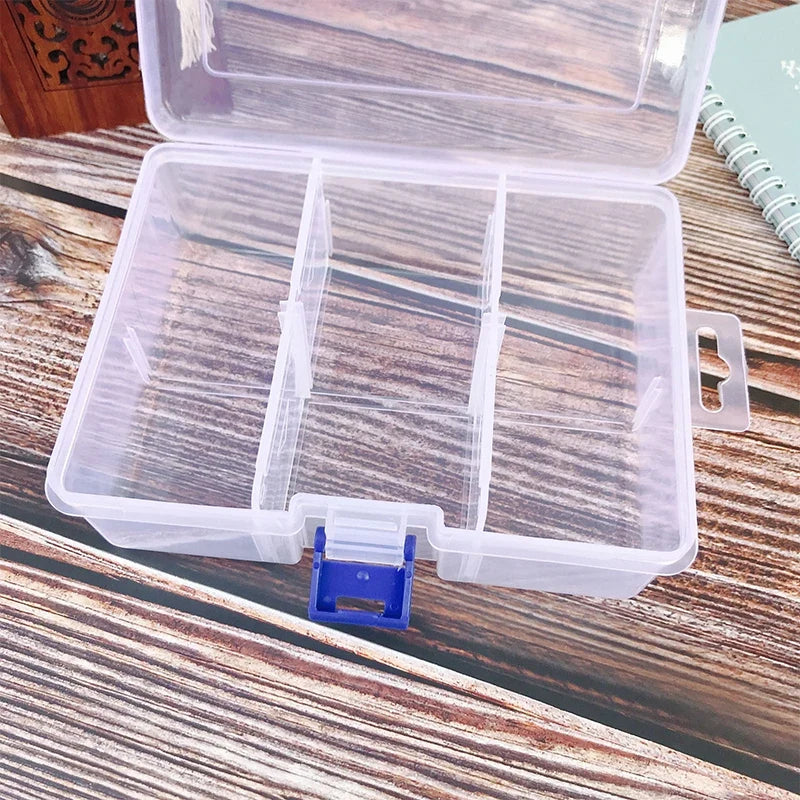 Jewelry Earring Bead Organizer – 6-Grid Clear Storage Case Jewelry Organizer Box Qme