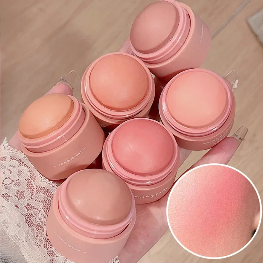 6-Color Waterproof Cream Blush – Long-Lasting Multi-Use Makeup Cream Blush Qme