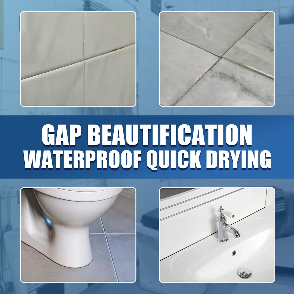 White Grout Pen Tile Paint Marker – Mildew-Proof Filler 3-Pack Grout Repair Pen Qme