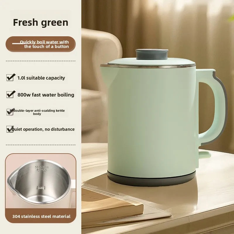 HAOYUNMA 1L 800W Stainless Steel Electric Kettle – Auto-Off Electric Kettle Qst Light Green EU