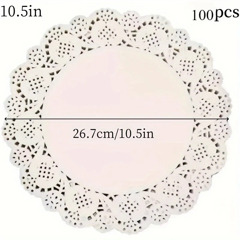 Lace Baking Paper Pads – 3 Shapes, Absorbent & Non-Stick Baking Paper Liner Qme Round 26.67cm