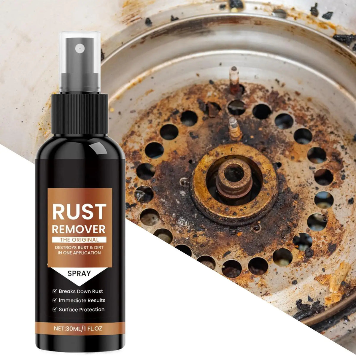 Concentrated Rust Remover & Metal Dissolver 1 Fl Oz | Fast-Acting Rust Remover Cleaner Qme