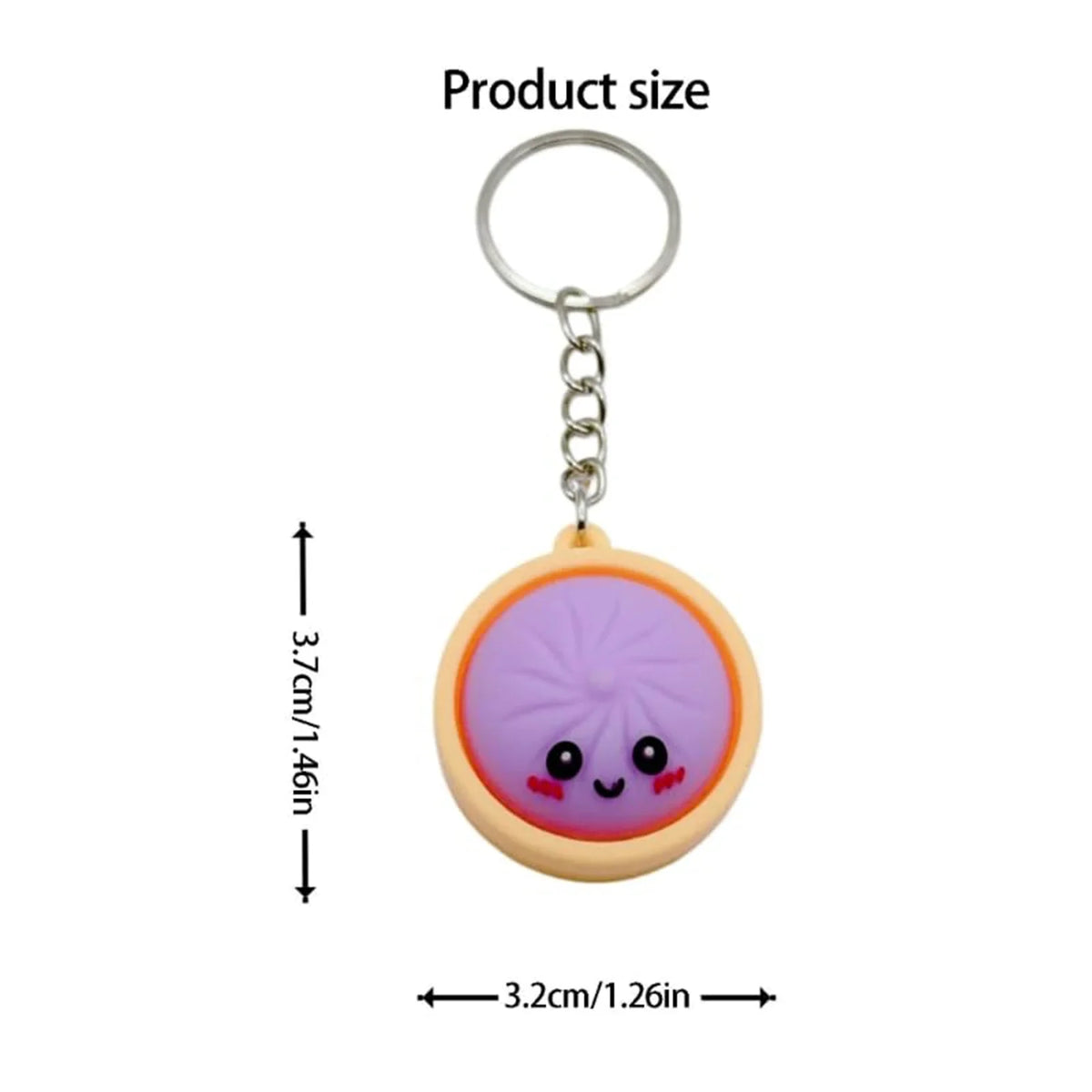 3D Printed Dumpling Keyboard Keychain Fidget Clicker Toy Fidget Keychain Toy Qme