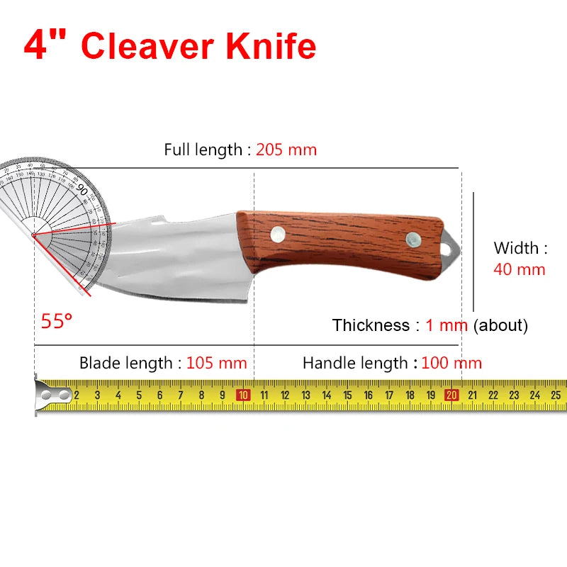 Forged Stainless Steel Kitchen Knife – Meat Cleaver & Boning Kitchen Knife Qst