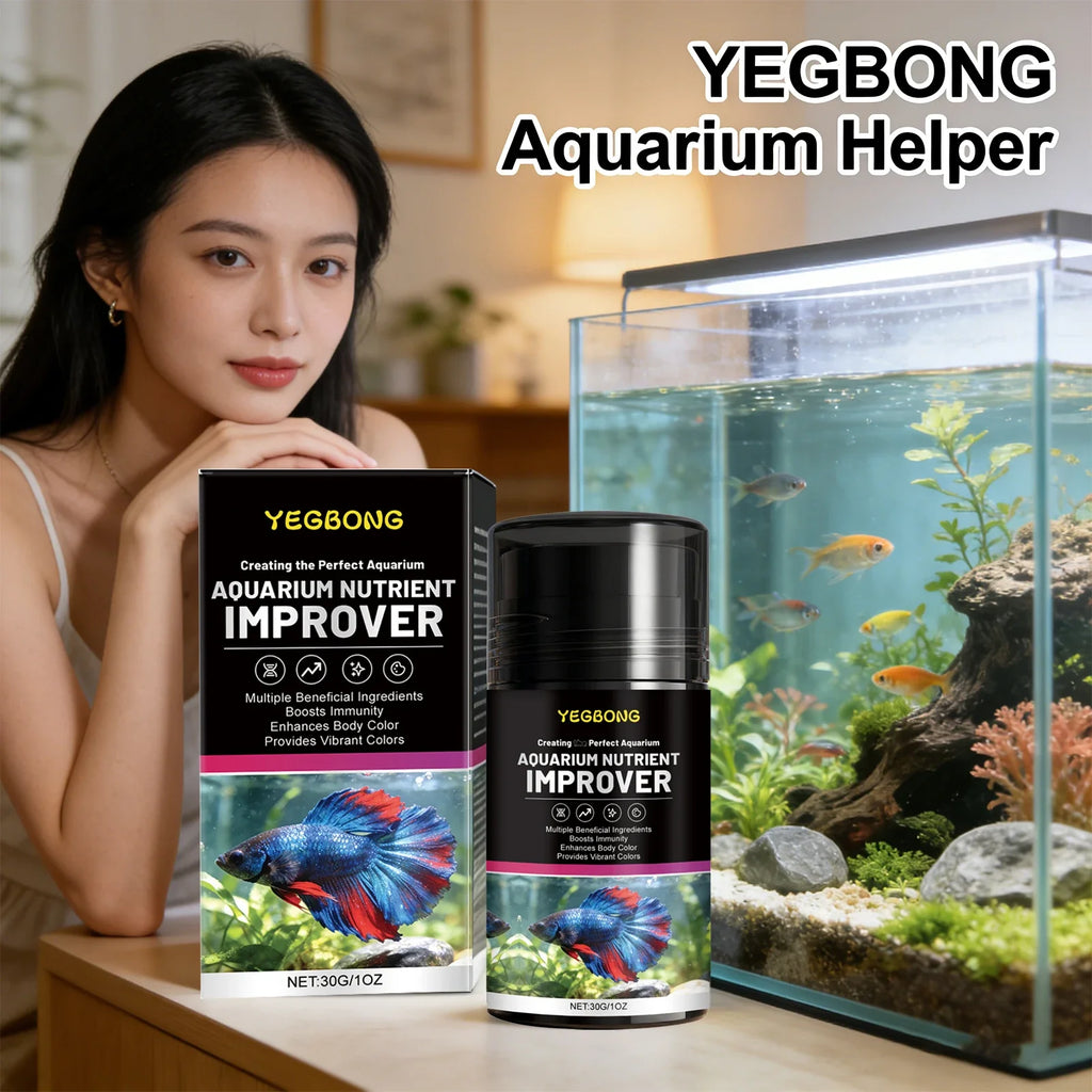 Natural Aquarium Nutrient Supplement – Fish Growth & Color Boost Aquarium Fish Supplement Qme