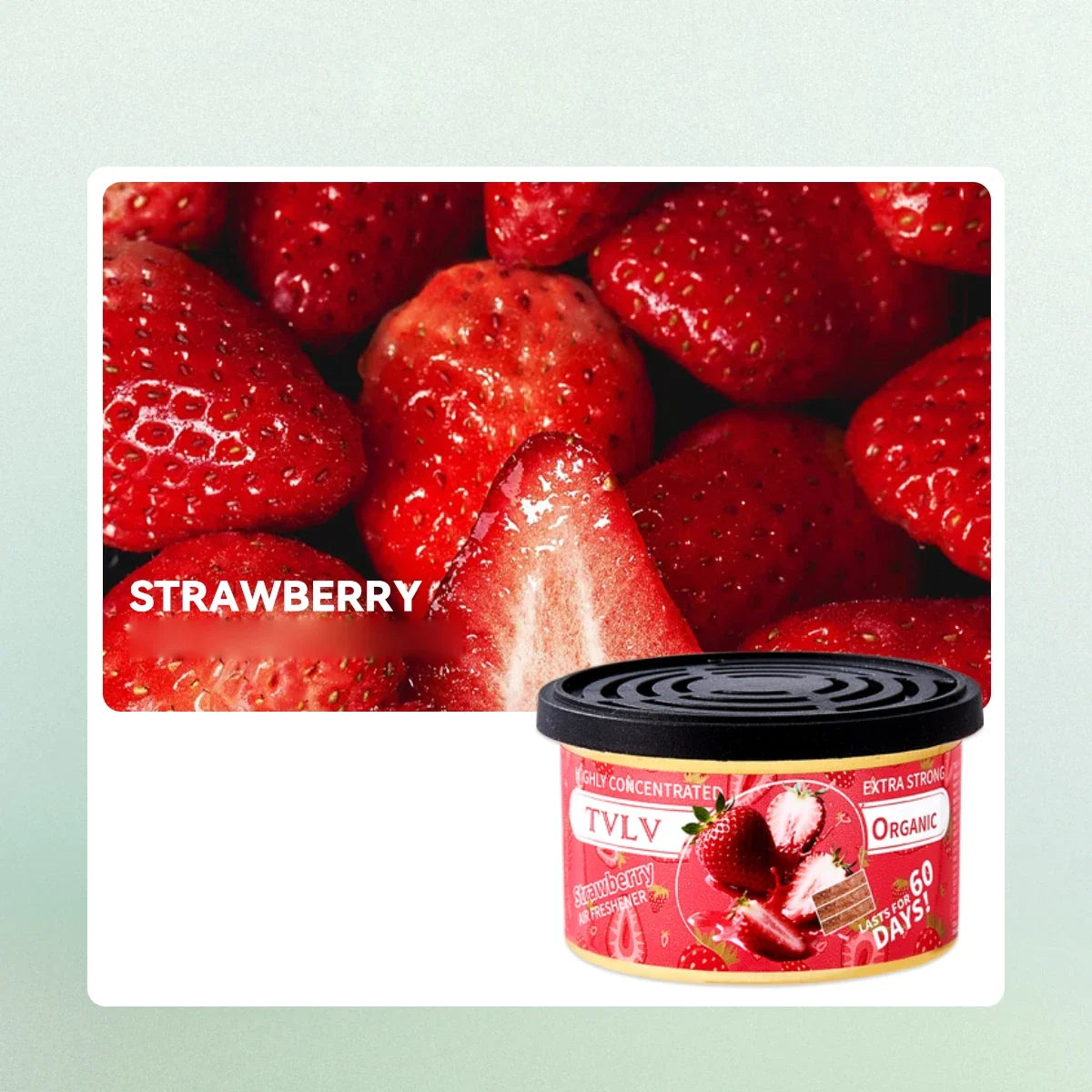 Car Solid Air Freshener – Long-Lasting Fragrance | 7 Scents Car Air Freshener Qme STRAWBERRY