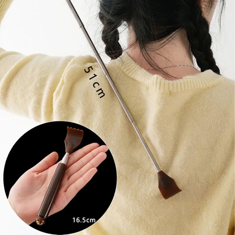 Extendable Telescopic Back Scratcher with Magnetic Ball Massager Back Scratcher Massager Qme