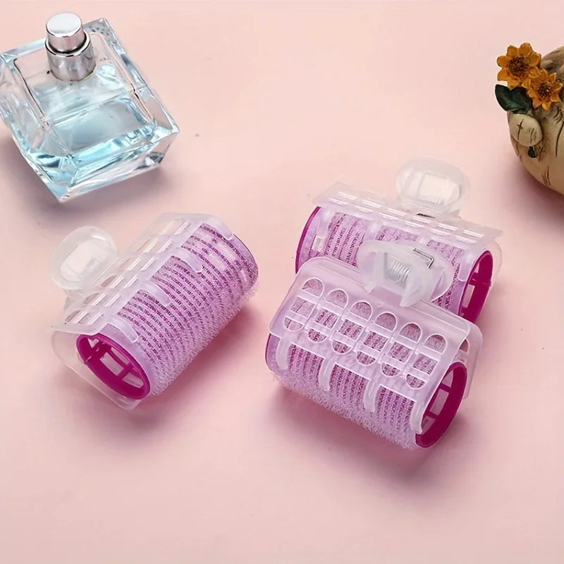 Self-Adhesive Plastic Hair Bang Rollers for Curls & Waves Hair Styling Rollers Qme