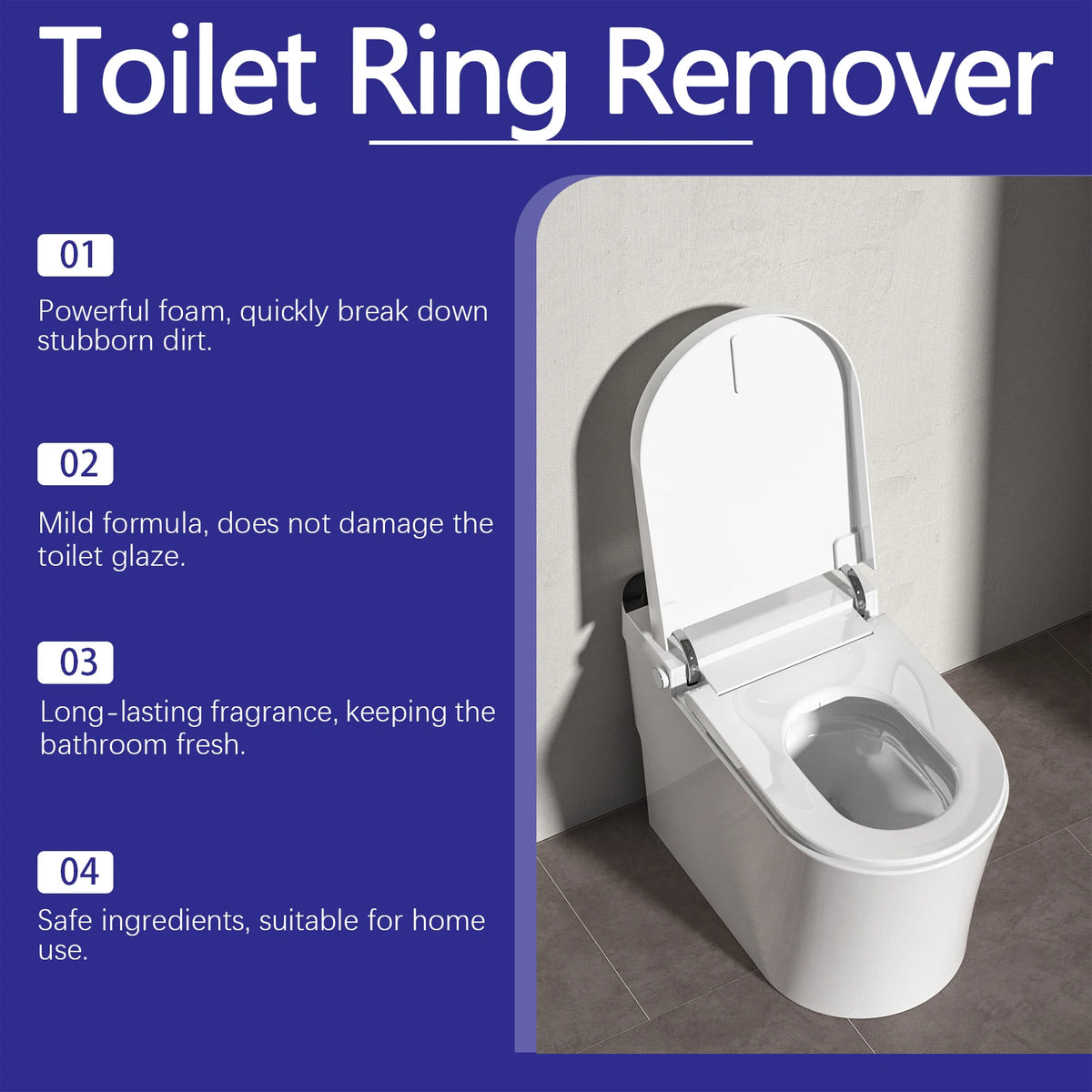 Toilet Foam Cleaner – Descale, Deep Clean & Deodorize Toilet Bowl Cleaner Qst