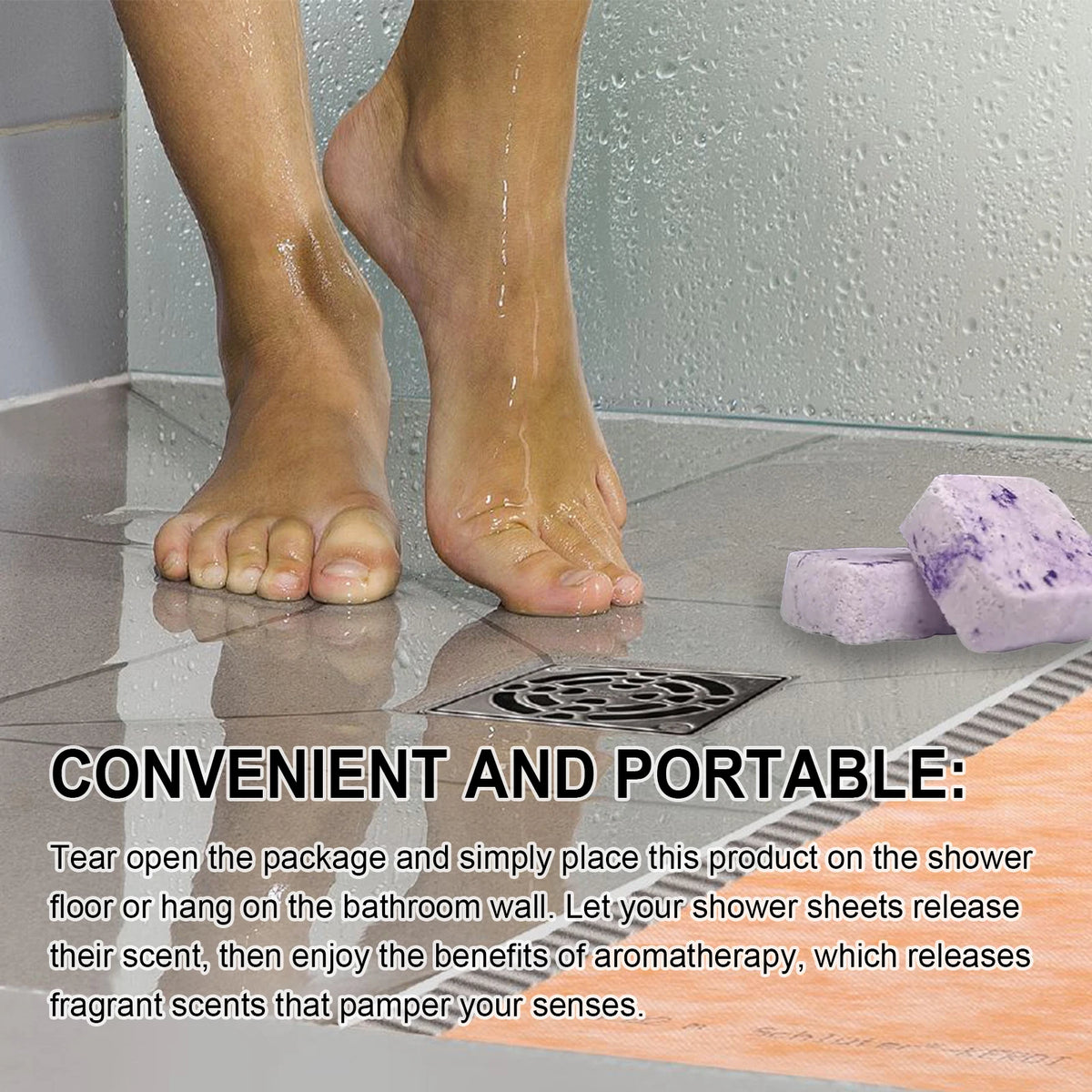Lavender Aromatherapy Shower Steamers Set – Spa Fizzies Kit Shower Steamers Set Qst