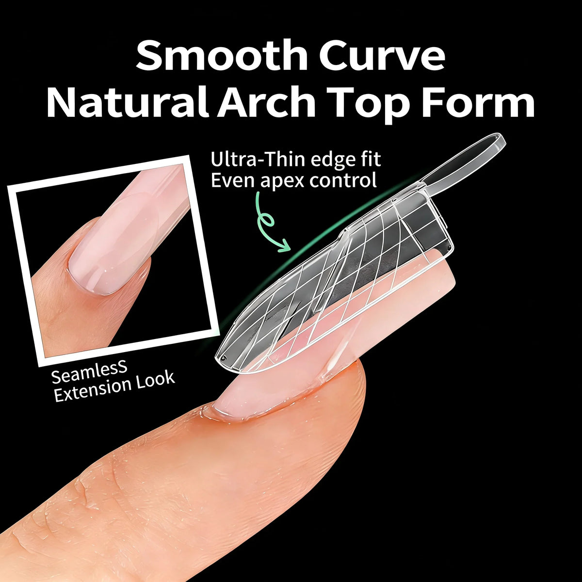 Nailpop French Line Dual Forms Nail Tips 14 Sizes 140pcs Nail Extension Forms Qme