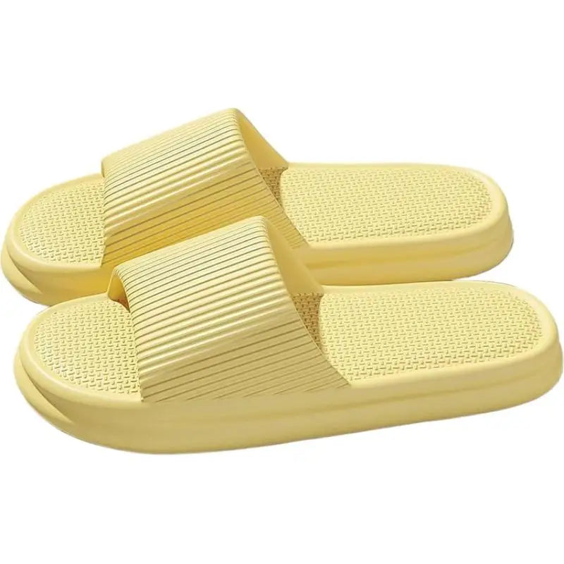 Women's Thick Platform EVA Slippers – Soft Sole Home Slides Platform EVA Slippers Qme 36 Yellow