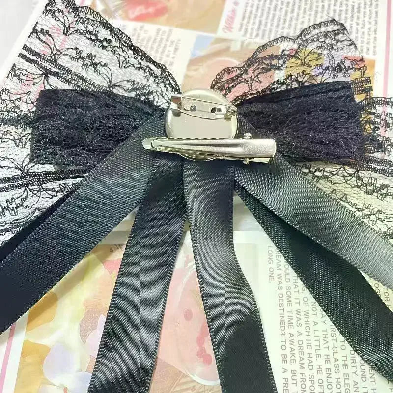 Rhinestone Crystal Bowknot Brooch Clip – Fabric Bow Accessory Bowknot Brooch Clip Qme