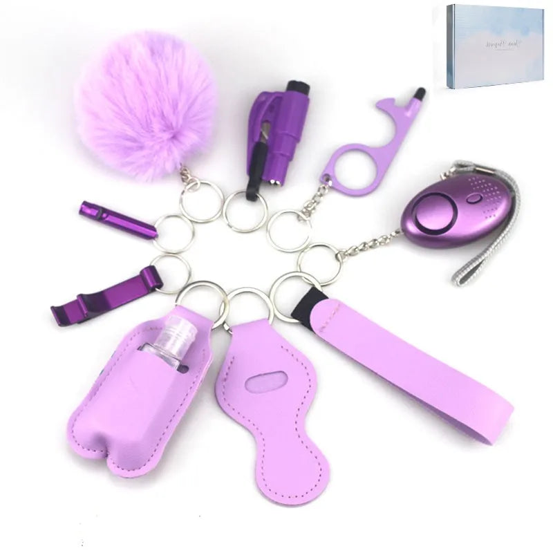 Women's Safety Keychain Full Set – Portable Security Kit | Qme Personal Security Keychain Qme