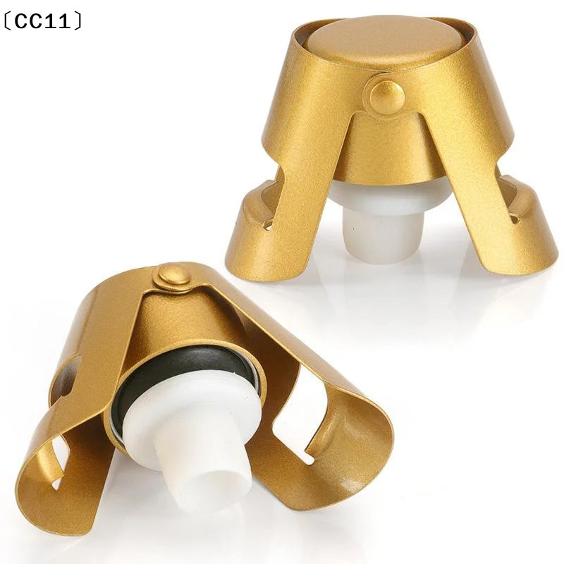 Stainless Steel Wine & Champagne Bottle Stopper Cork Plug Wine Bottle Stopper Qme