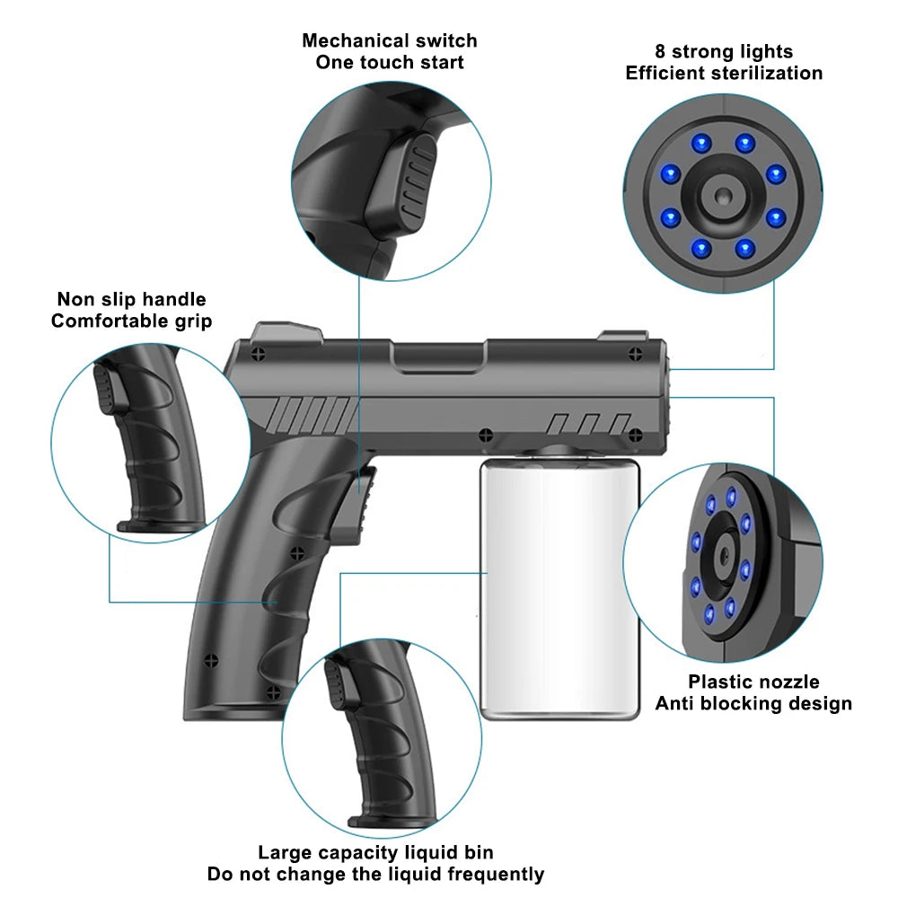 280ml Wireless Nano Mist Sprayer USB Blue Light Electric Electric Mist Sprayer Qst