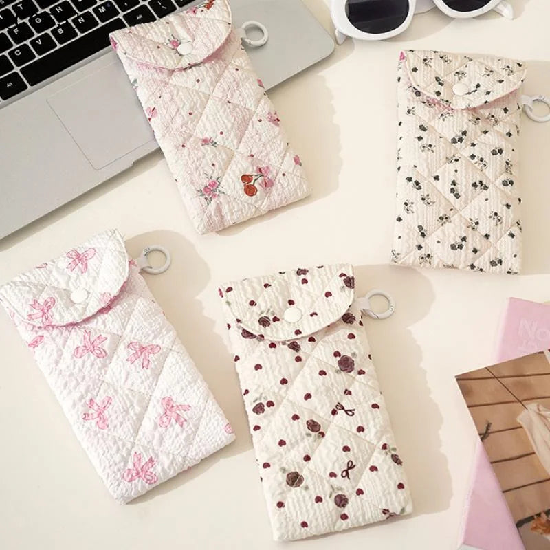 Korean Style Eyeglasses Pouch – Cute Printed Sunglasses Case Eyeglasses Pouch Qst