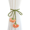 Flower Shape Curtain Tiebacks | Elastic Band Buckles, 3 Colors Curtain Tieback Qme Orange