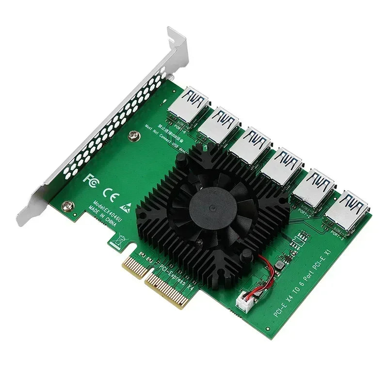 PCIe X4 to X16 USB 3.0 Riser Adapter Card – 20Gbps Extender PCIe Riser Adapter Qme