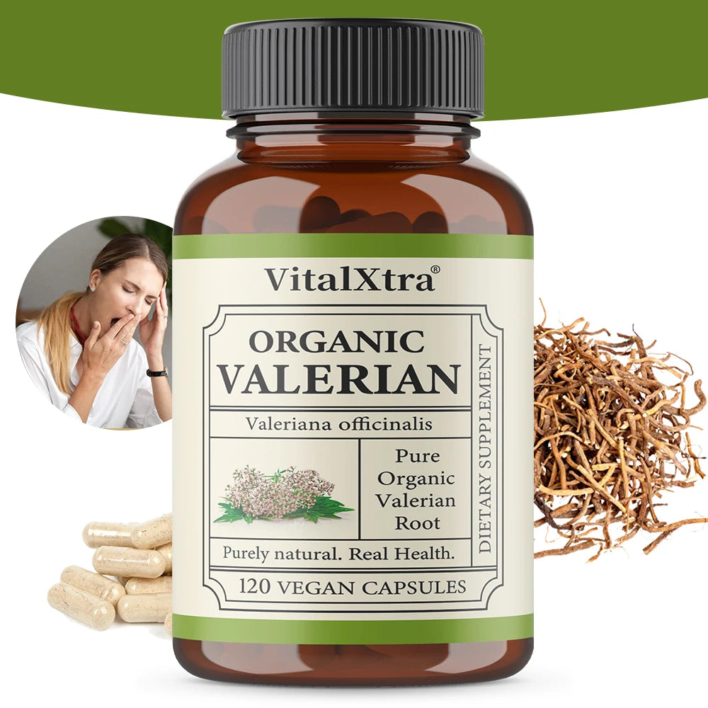 Valerian Root Capsules 450mg – Vegan Sleep & Calm Support Herbal Sleep Supplement Qst