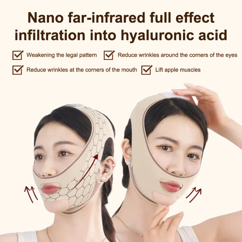 V-Shape Chin & Cheek Lifting Face Band | Elastic Polyester Face Lifting Band Qme