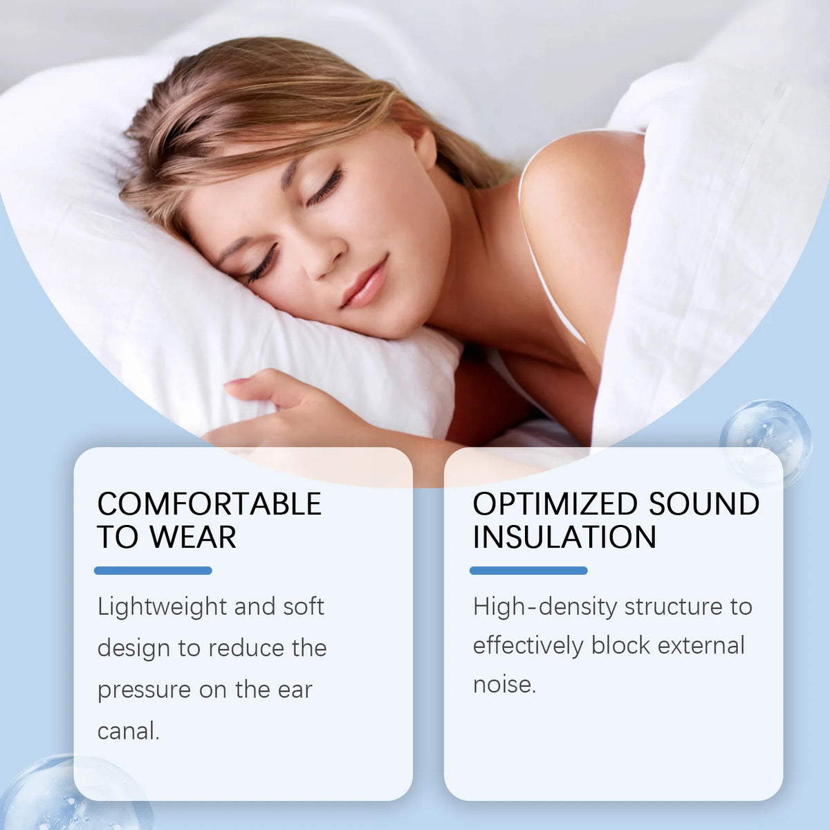 Noise Cancelling Sleep Earplugs with Portable Storage Case Sleep Earplugs Qst