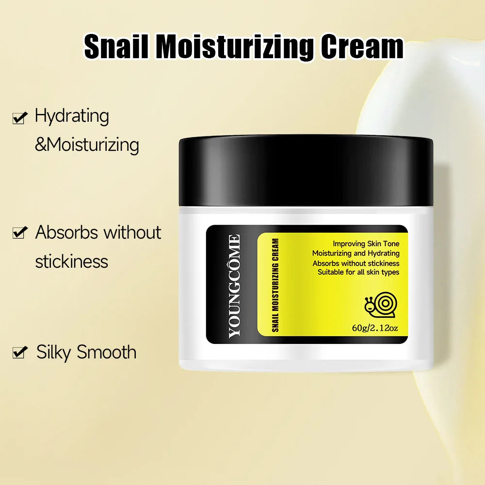 YOUNGCOME Snail Face Cream – Anti-Aging Day & Night Moisturizer Face Moisturizer Cream Qst