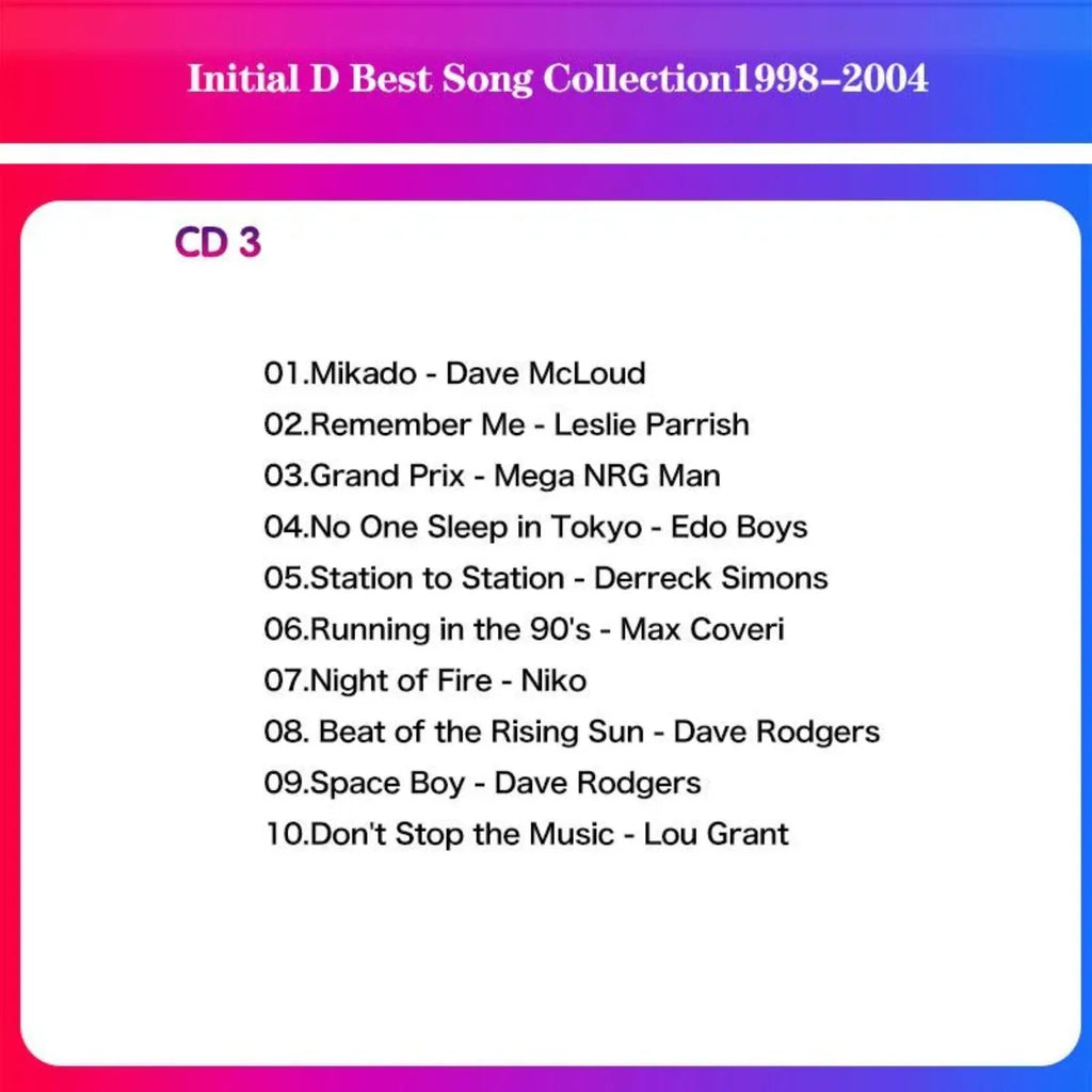 Classic Anime Soundtrack Greatest Hits 3CD Collection Set Anime Music CD Set Qme