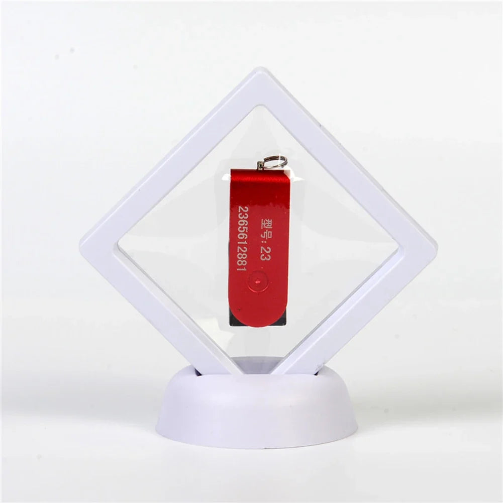 3D Floating Frame Display Stand for Jewelry, Rings & Coins Collectible Display Frame Qme