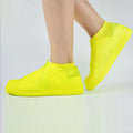 Silicone Rain Boot Covers – Non-Slip, Reusable, Unisex Silicone Shoe Covers Qme Yellow L
