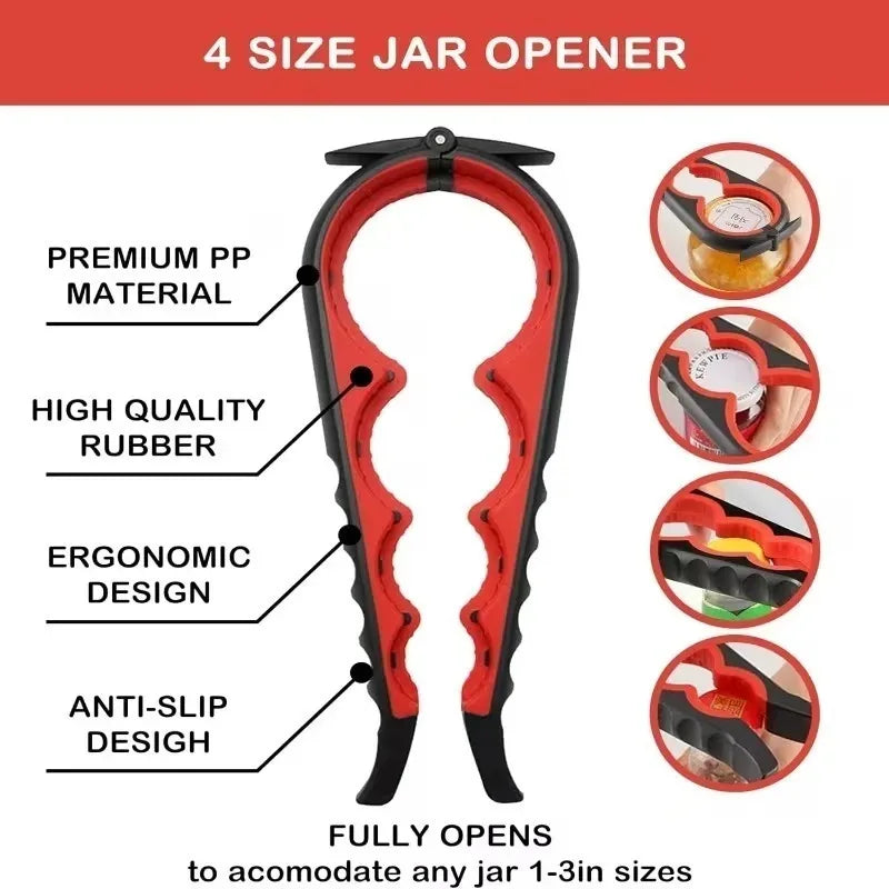 Multi-Function Can & Bottle Opener with Anti-Slip Grip Can & Bottle Opener Qme