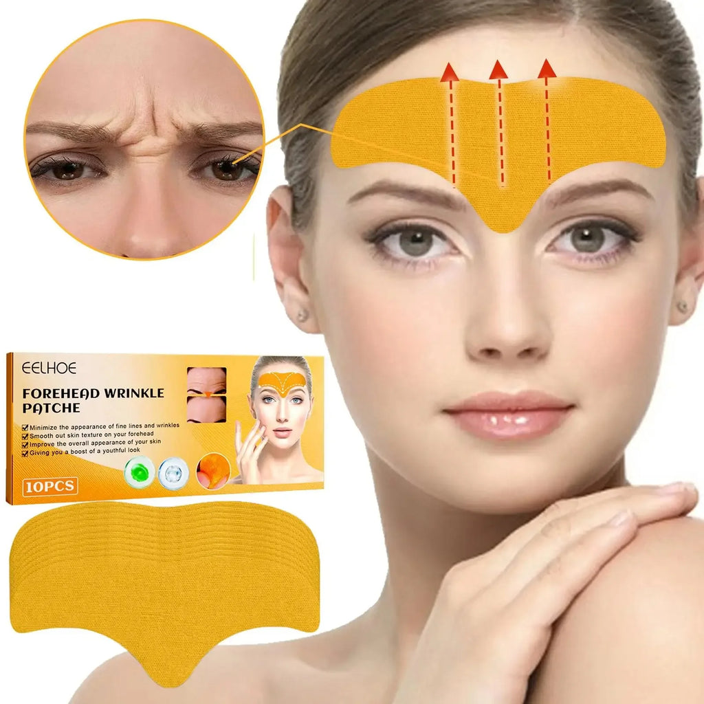 REAROYA Forehead Wrinkle Patches – Collagen Gel Mask 10pcs Forehead Wrinkle Patches Qst