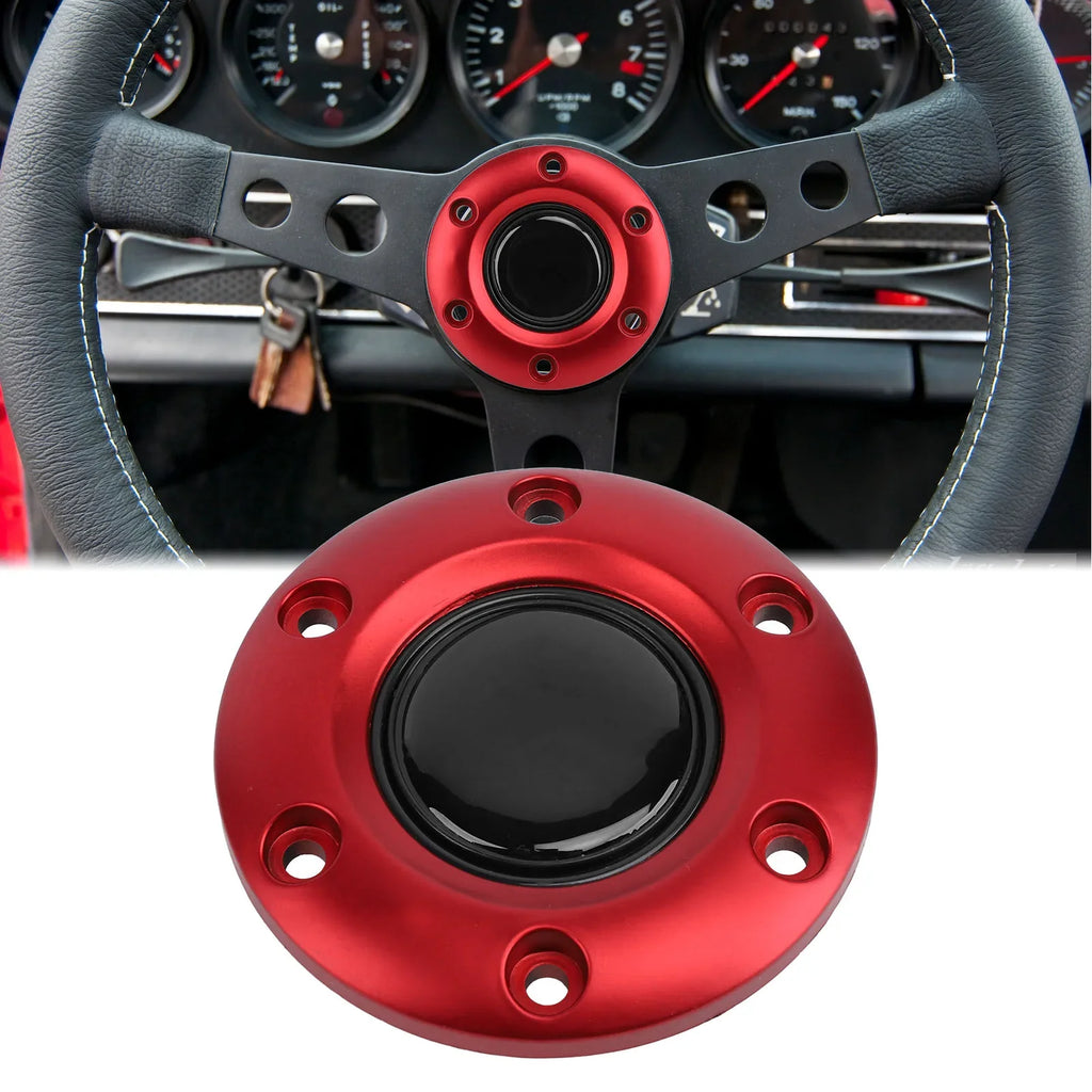 6-Hole Steering Wheel Center Horn Button Cap | ABS – 4 Colors Steering Wheel Horn Cap Qme