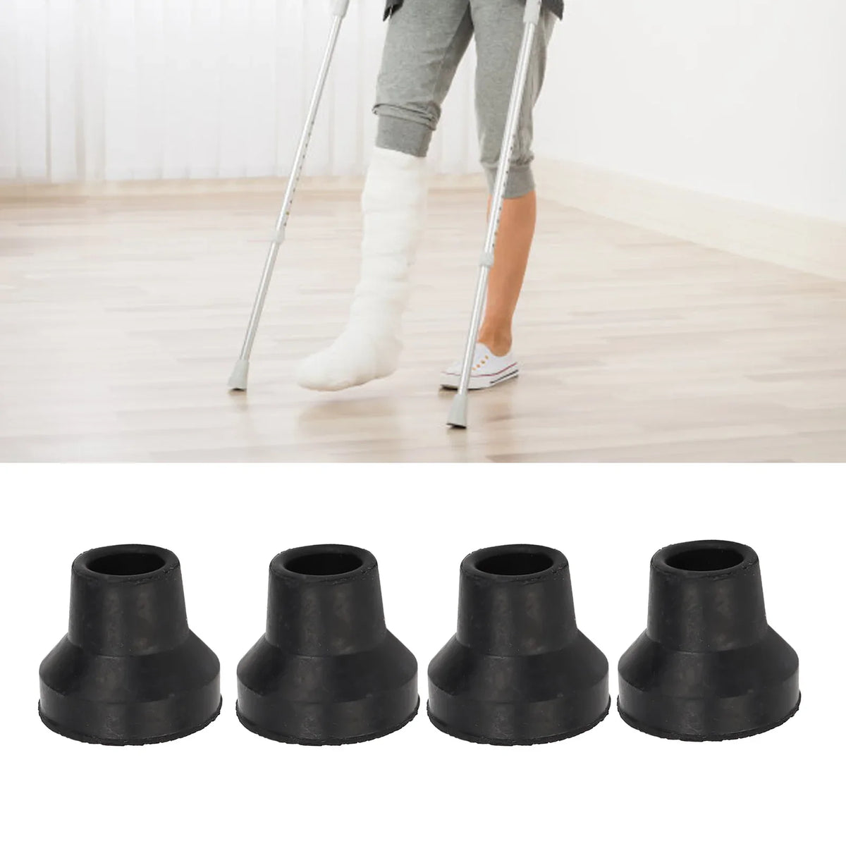 Rubber Cane Tips Non-Slip Walking Stick Tips 10-Pack | TMISHION Replacement Cane Tips Qme