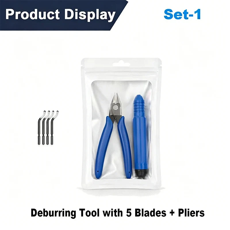 3D Printing Deburring Tool Kit – Knife, Pliers & Blades | PLA PETG 3D Printing Tool Kit Qme Set 1 No plug