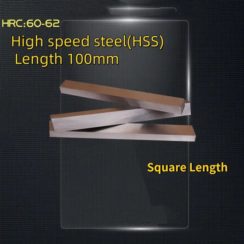 HSS HRC62 Carving Blade Blank 100mm – High Speed Steel DIY Knife Blade Steel Blank Qst 18x18x100mm