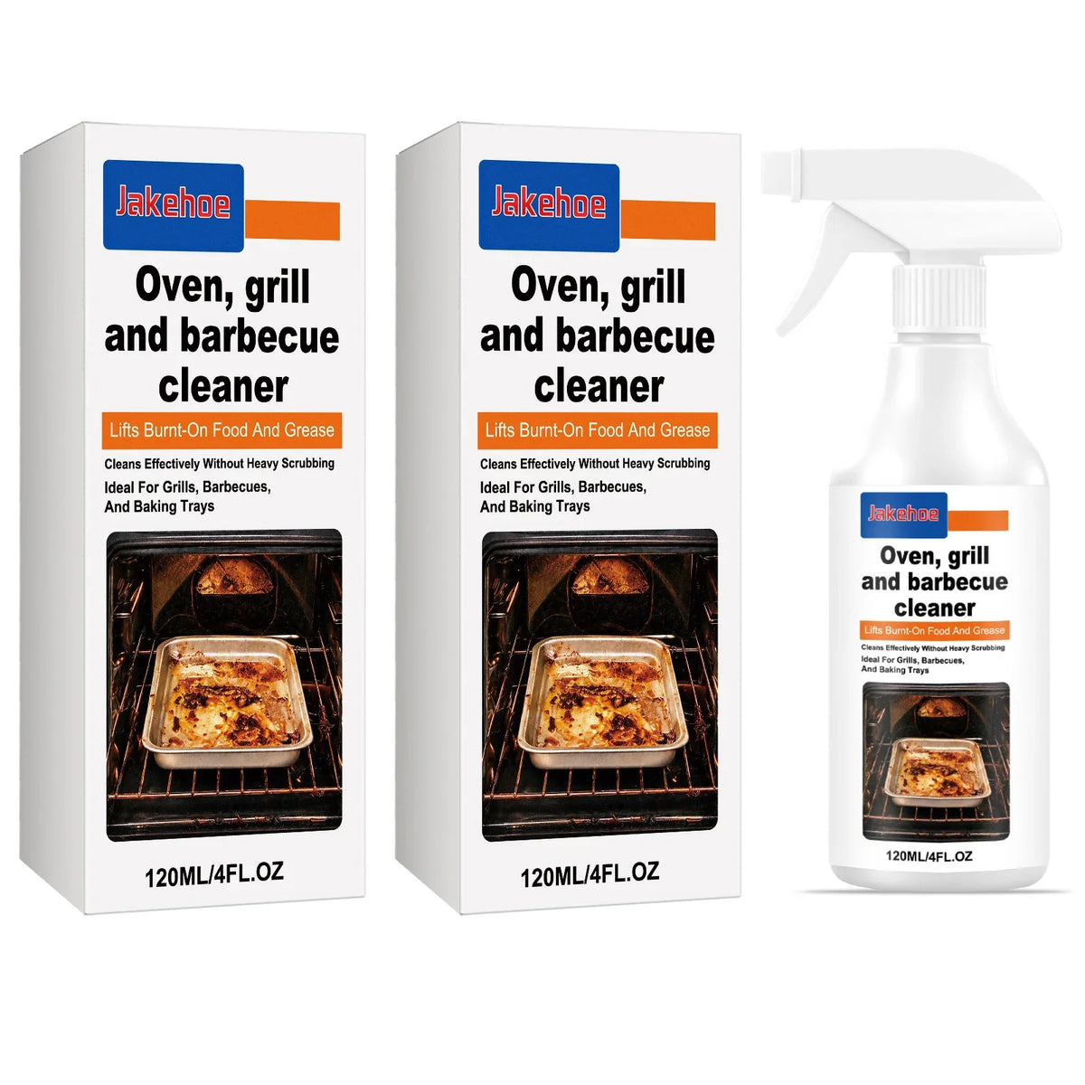 Oven & Grill Cleaning Spray | Heavy-Duty Degreaser, 3 Scents Kitchen Cleaning Spray Qme 2 x 120ML Boxed