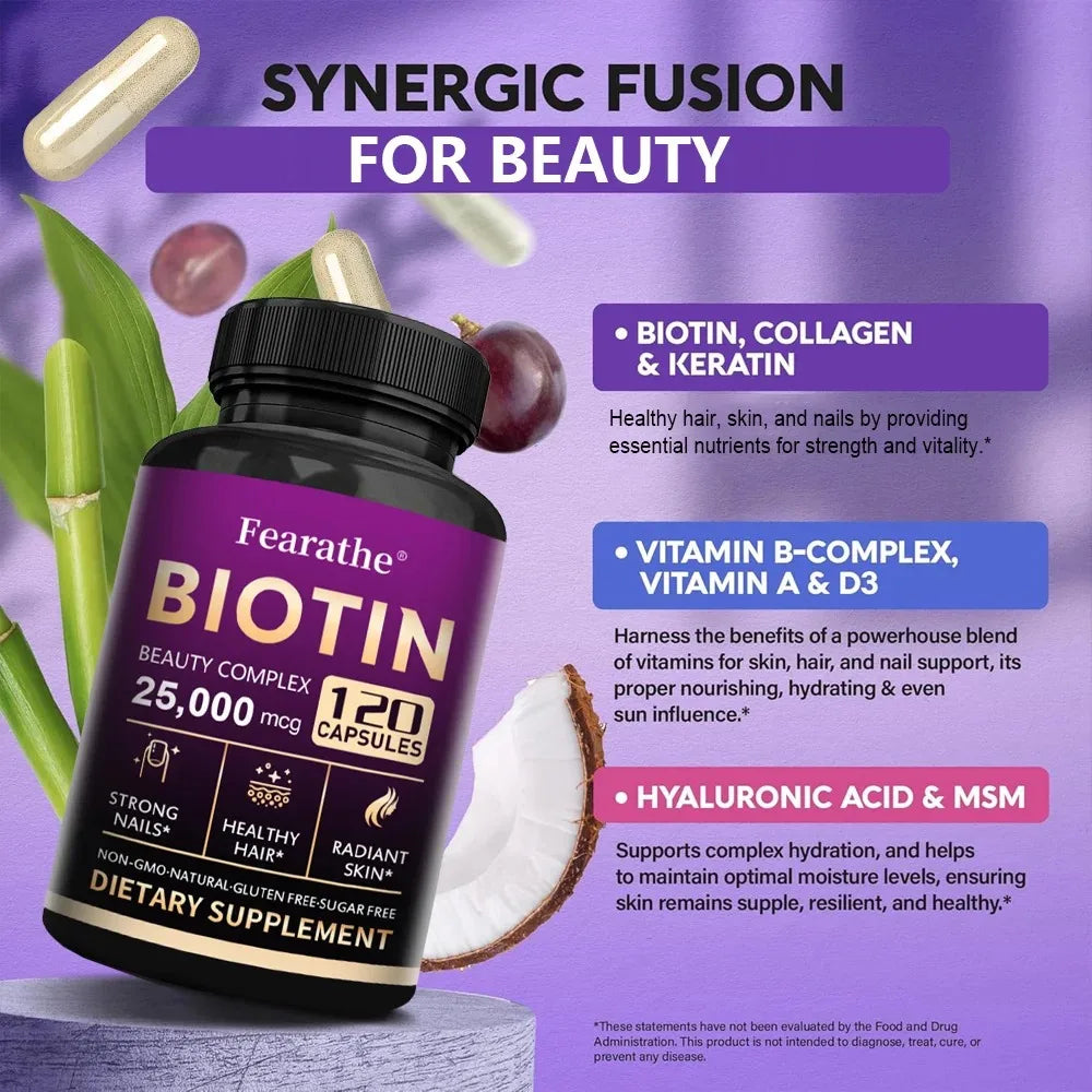Biotin Collagen Keratin Supplement – Hair, Skin & Nails Hair & Beauty Supplement Qst