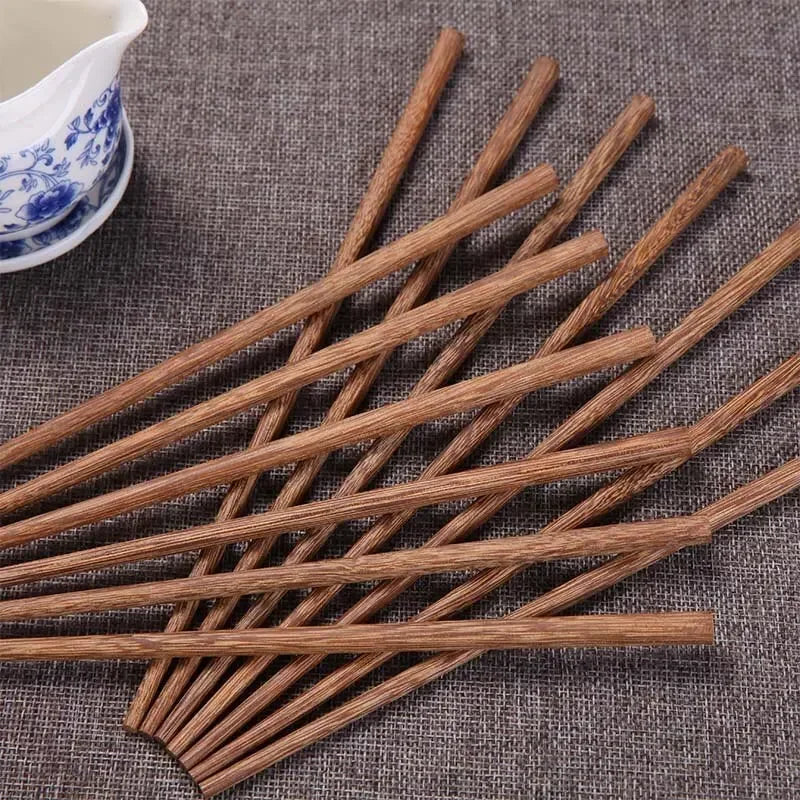 Premium Wooden Chopsticks Lacquerless Waxless – 10-Pair Set Wooden Chopstick Set Qme