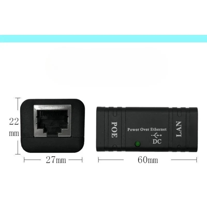 1000 Mbps PoE Injector Splitter – 5V 12V 24V 48V IP Camera PoE Injector Splitter Qme